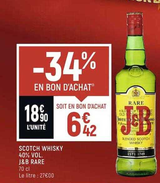 Scotch Whisky 40% Vol J&b Rare