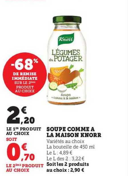 soupe comme à la maison knorr