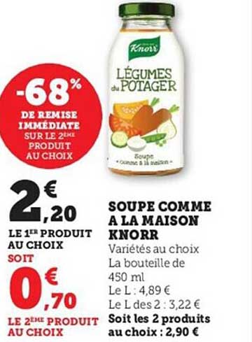 soupe comme à la maison knorr