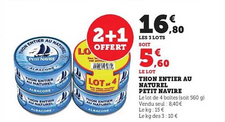 Thon Entier Au Naturel Petit Navire