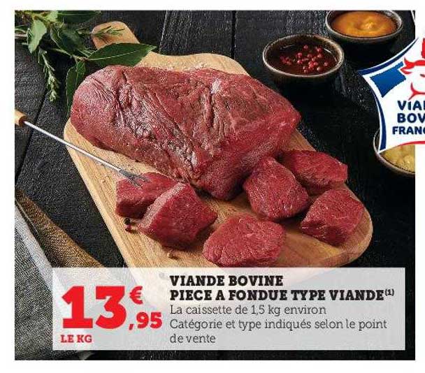 viande bovine pièce à fondue type viande