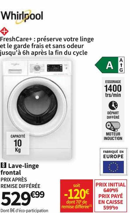 whirlpool lave-linge frontal