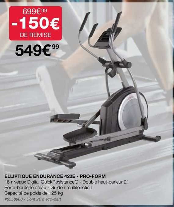 elliptique endurance 420e - pro-form