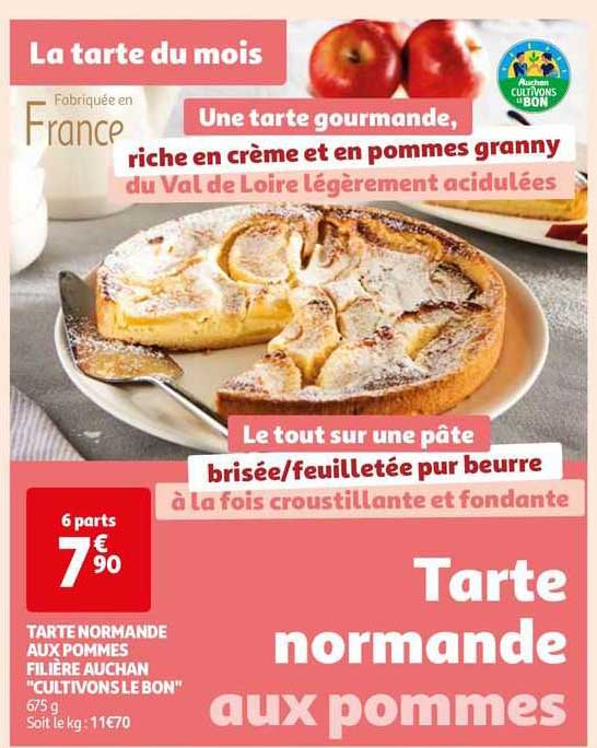 tarte normande aux pommes filière auchan "cultivons le bon"