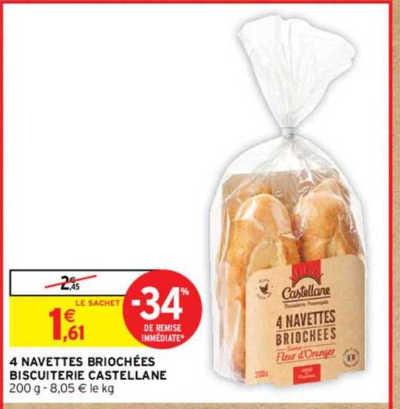 4 navettes briochées biscuiterie castellane