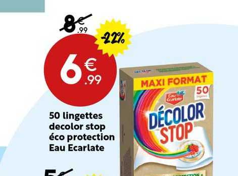 50 lingettes decolor stop éco protection eau ecarlate