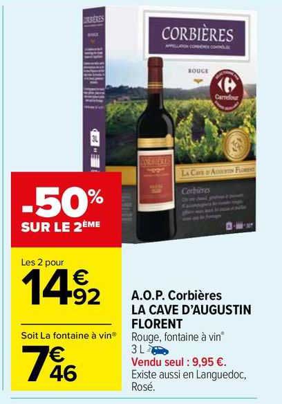 a.o.p. corbières la cave d'augustin florent