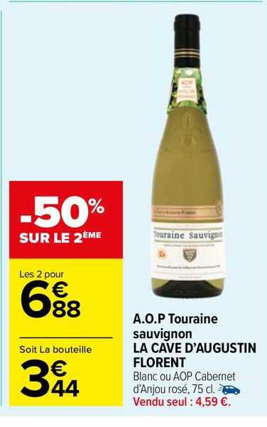 a.o.p. touraine sauvignon la cave d'augustin florent