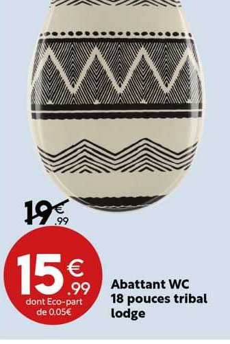 abattant wc 18 pouces tribal lodge
