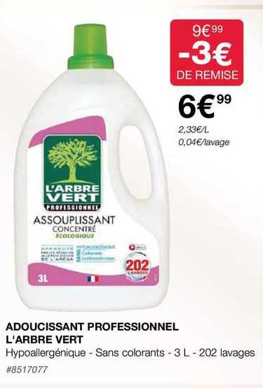 adoucissant professionnel l'arbre vert