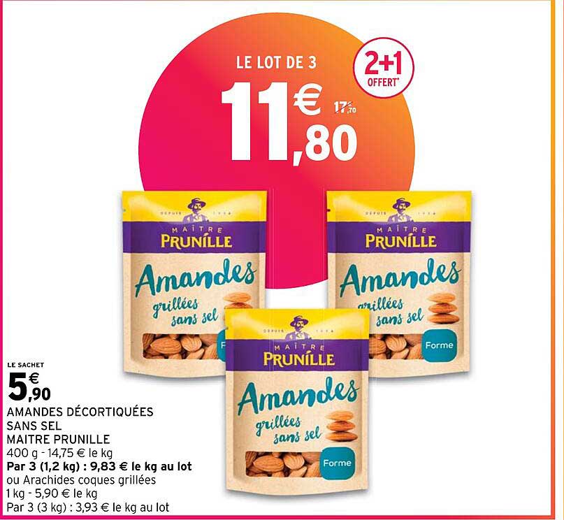 amandes décortiquées sans sel maître prunille