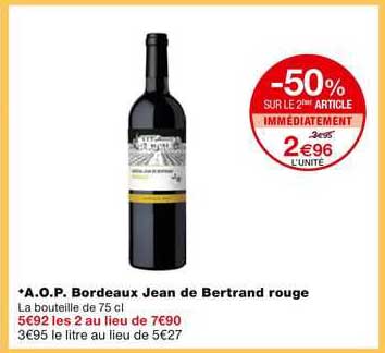 aop bordeau jean de bertrand rouge