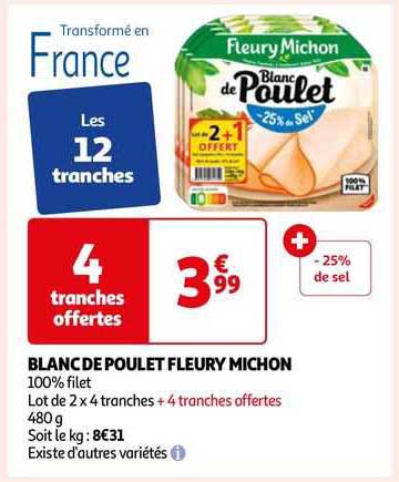 blanc de poulet fleury michon