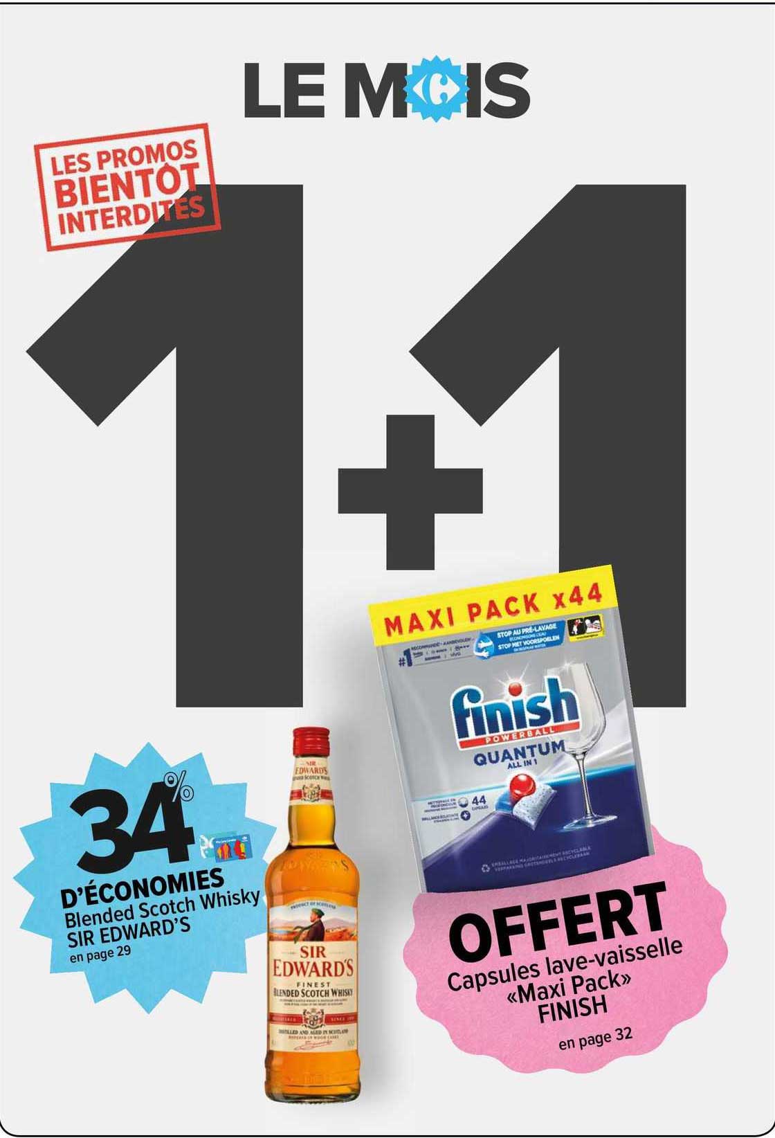 blended scotch whisky sir edward's, capsules lave-vaisselle «maxi pack» finish