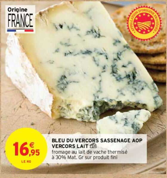 bleu du vercors sassenage aop vercors lait