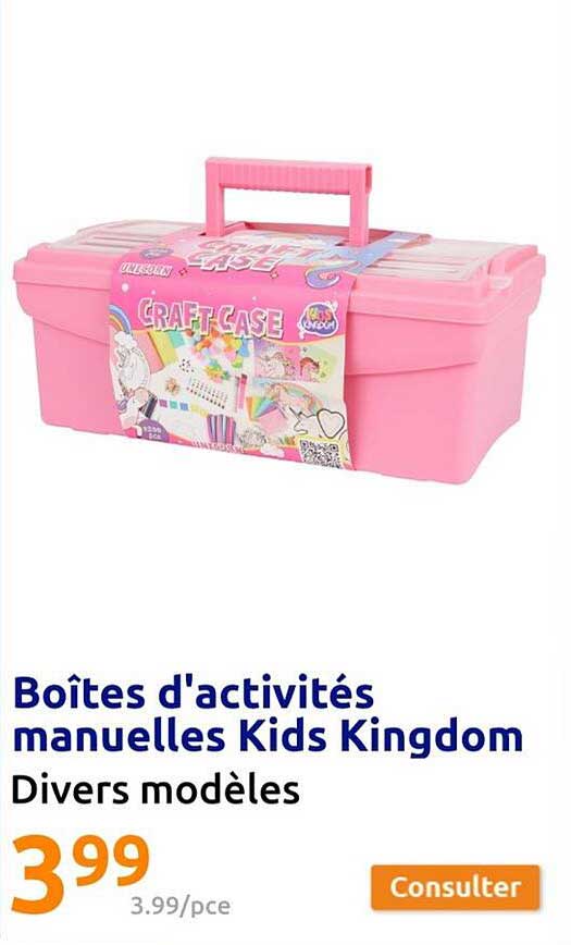 boîtes d'activités manuelles kids kingdom