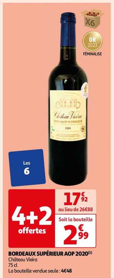 bordeaux supérieur aop 2020 château vieira