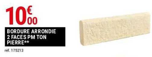 bordure arrondie 2 faces pm ton pierre