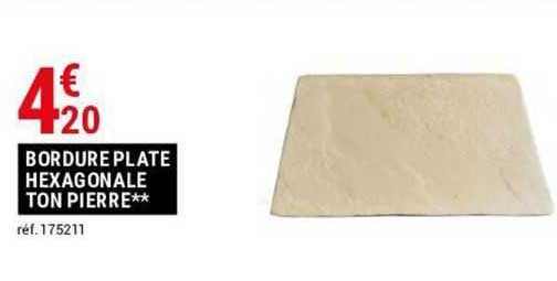 bordure plate hexagonale ton pierre