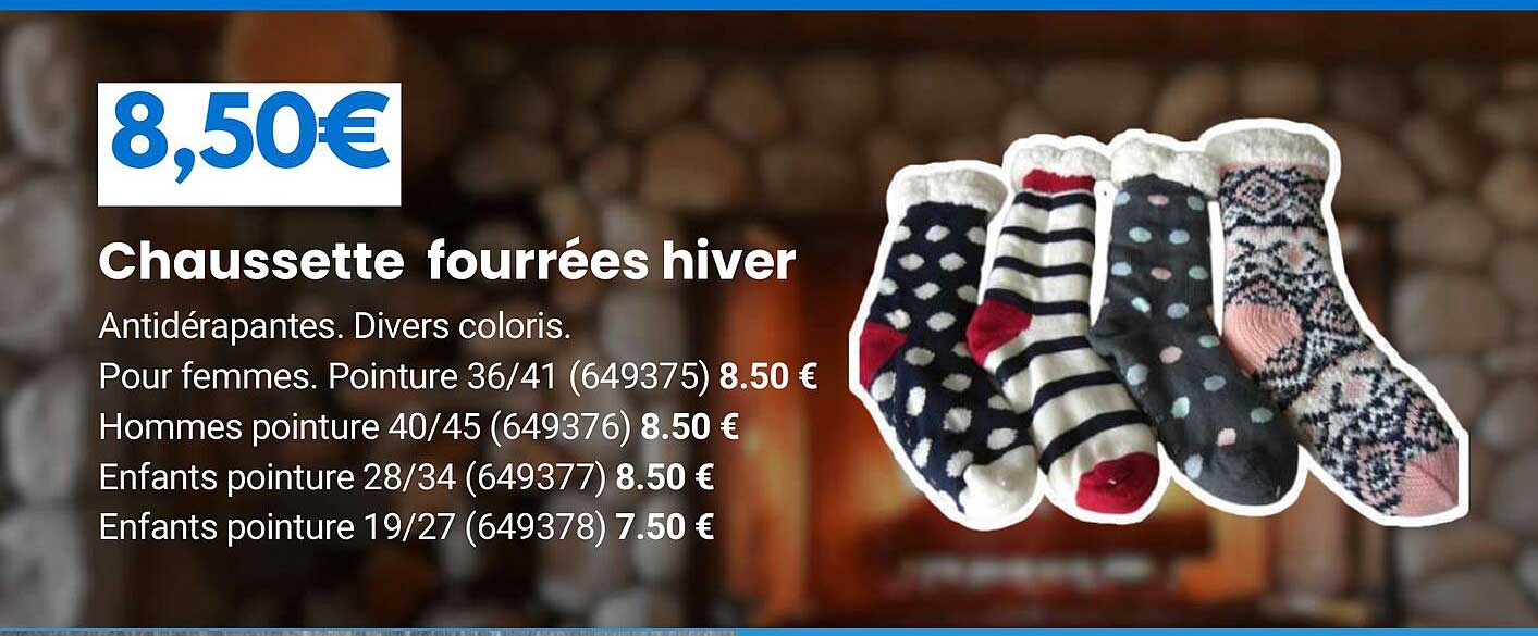 Chaussette Fourrées Hiver