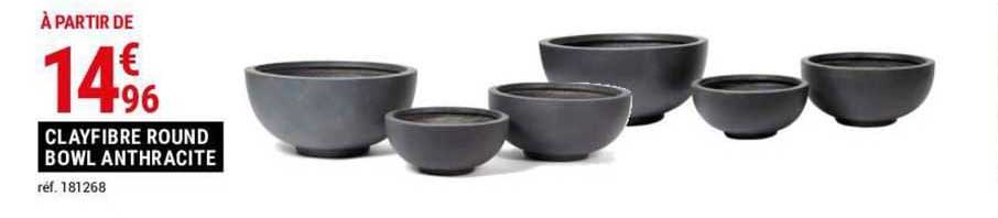 clayfibre round bowl anthracite