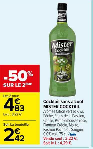 cocktail sans alcool mister cocktail