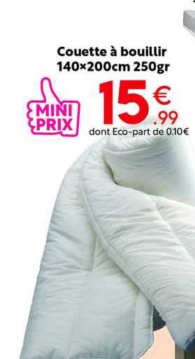 couette à bouillir 140x200cm 250gr