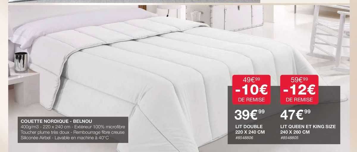 couette nordique - belnou, lit double 220 x 240 cm, lit queen et king size 240 x 260 cm