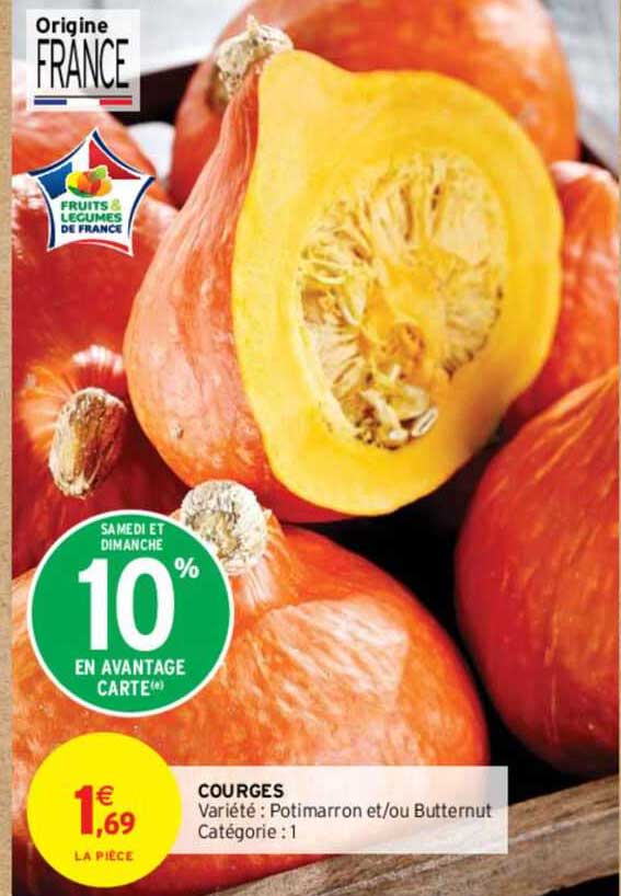 courges potimarron et/ou butternut