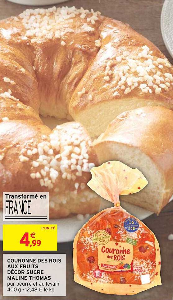 couronne des rois aux fruits décor sucre maline thomas