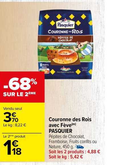 couronne des rois avec fève pasquier
