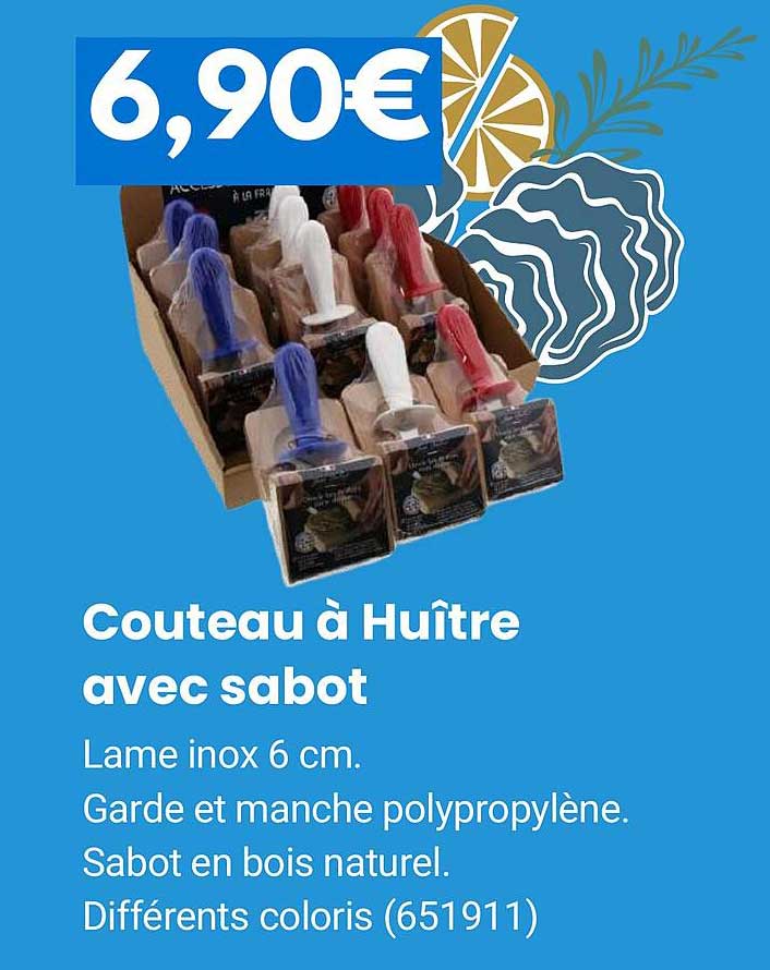 Couteau à Huître Avec Sabot