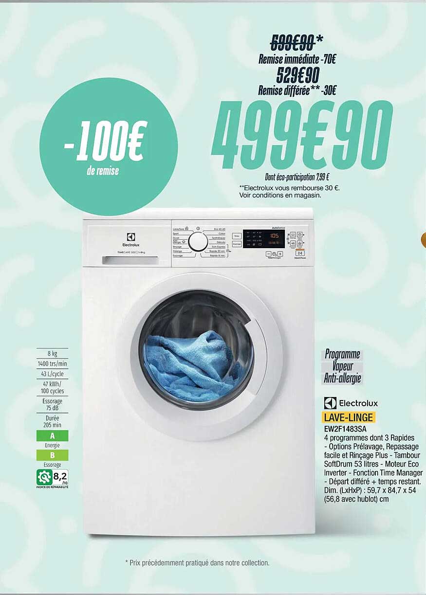 electrolux lave-linge