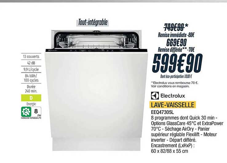 electrolux lave-vaisselle