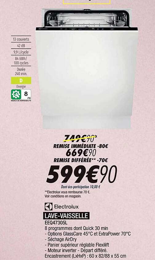 electrolux lave-vaisselle