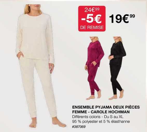 ensemble pyjama deux pièces femme - carole hochman