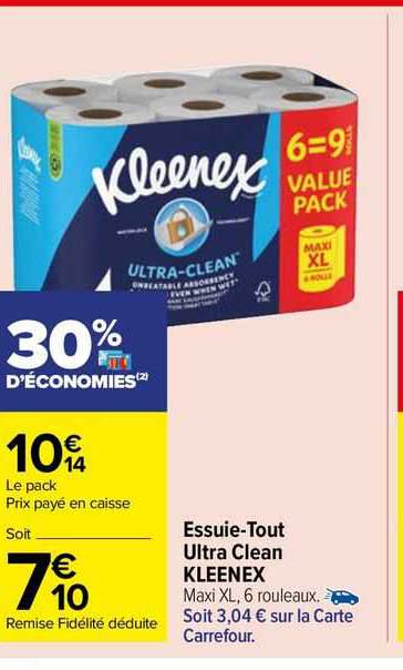 essuie-tout ultra clean kleenex