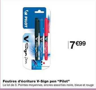 feutres d'écriture v-sign pen "pilot"