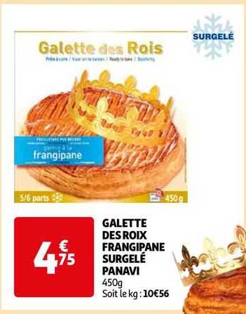 galette des rois frangipane surgelé panavi