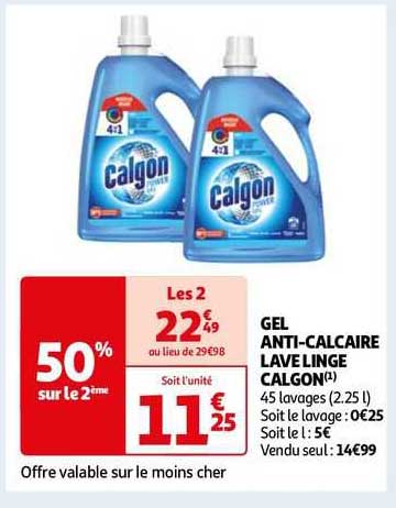 gel anti-calcaire lave linge calgon