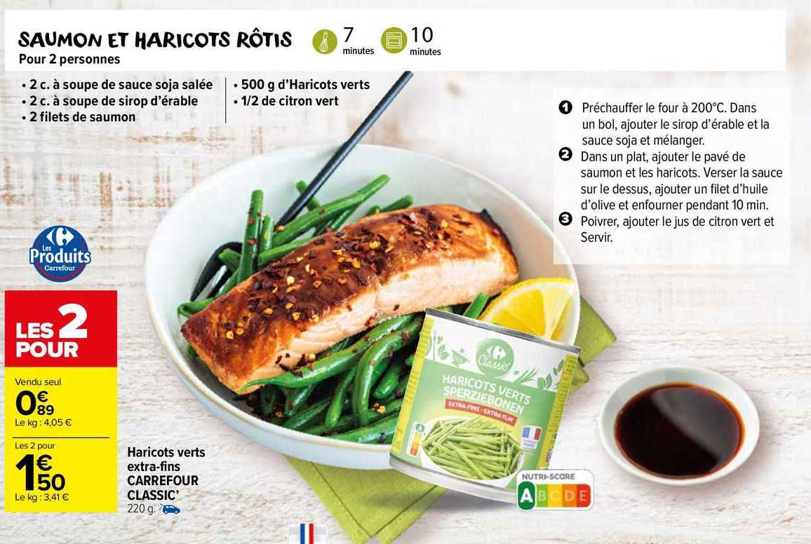 haricots verts extra-fins carrefour classic'