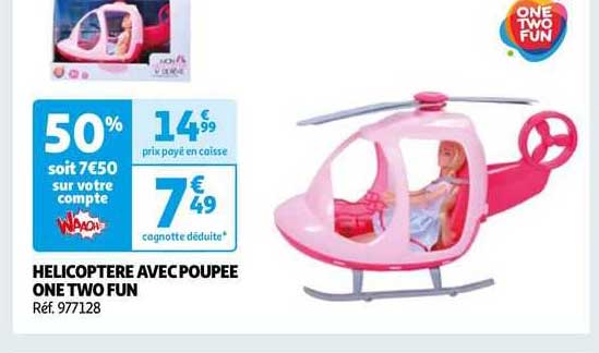 hélicoptère avec poupée one two fun