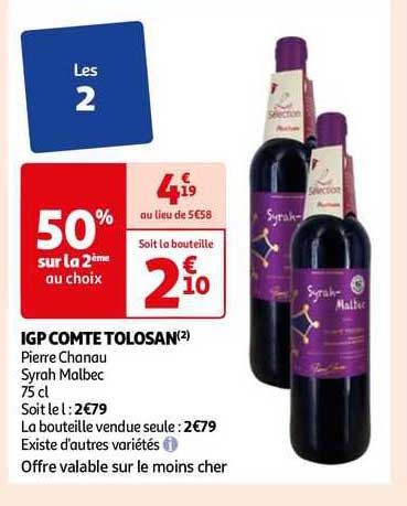 igp comte tolosan pierre chanau syrah malbec