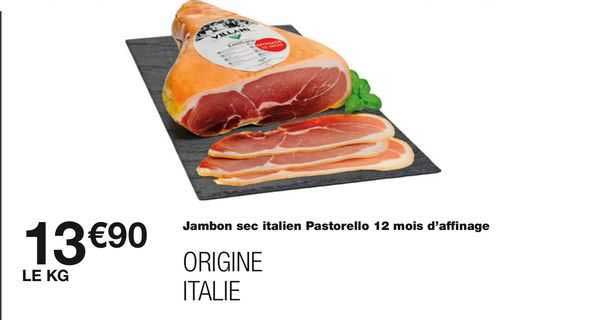 jambon sec italien pastorello 12 mois d'affinage