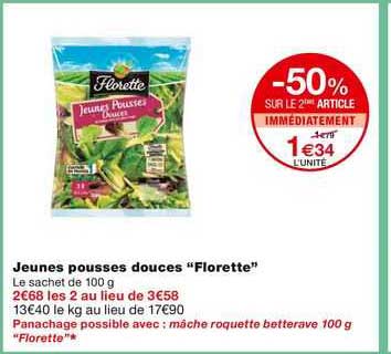 jeunes pousses douces "florette"