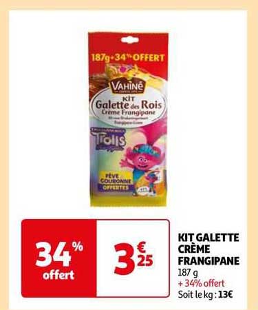 kit galette crème frangipane