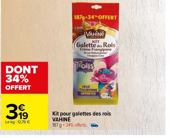 kit pour galettes des rois vahiné