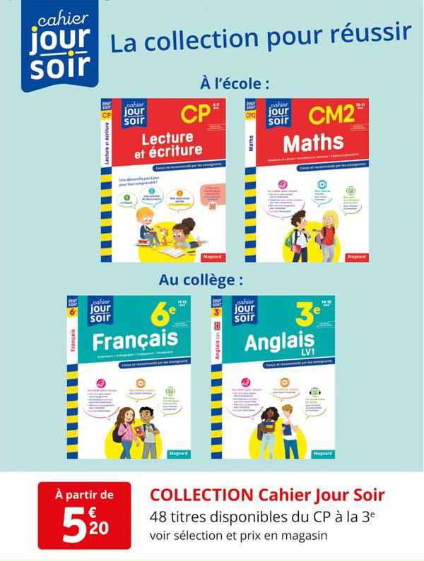 la collection cahier jour soir