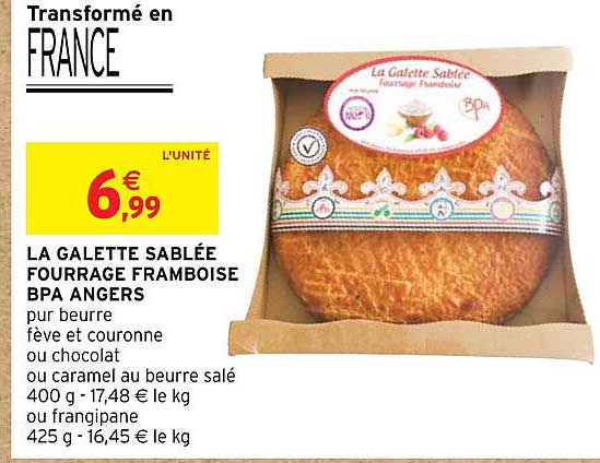 la galette sablée fourrage framboise bpa angers