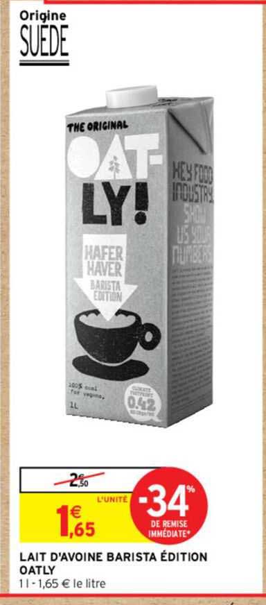 Lait D'avoine Barista édition Oatly